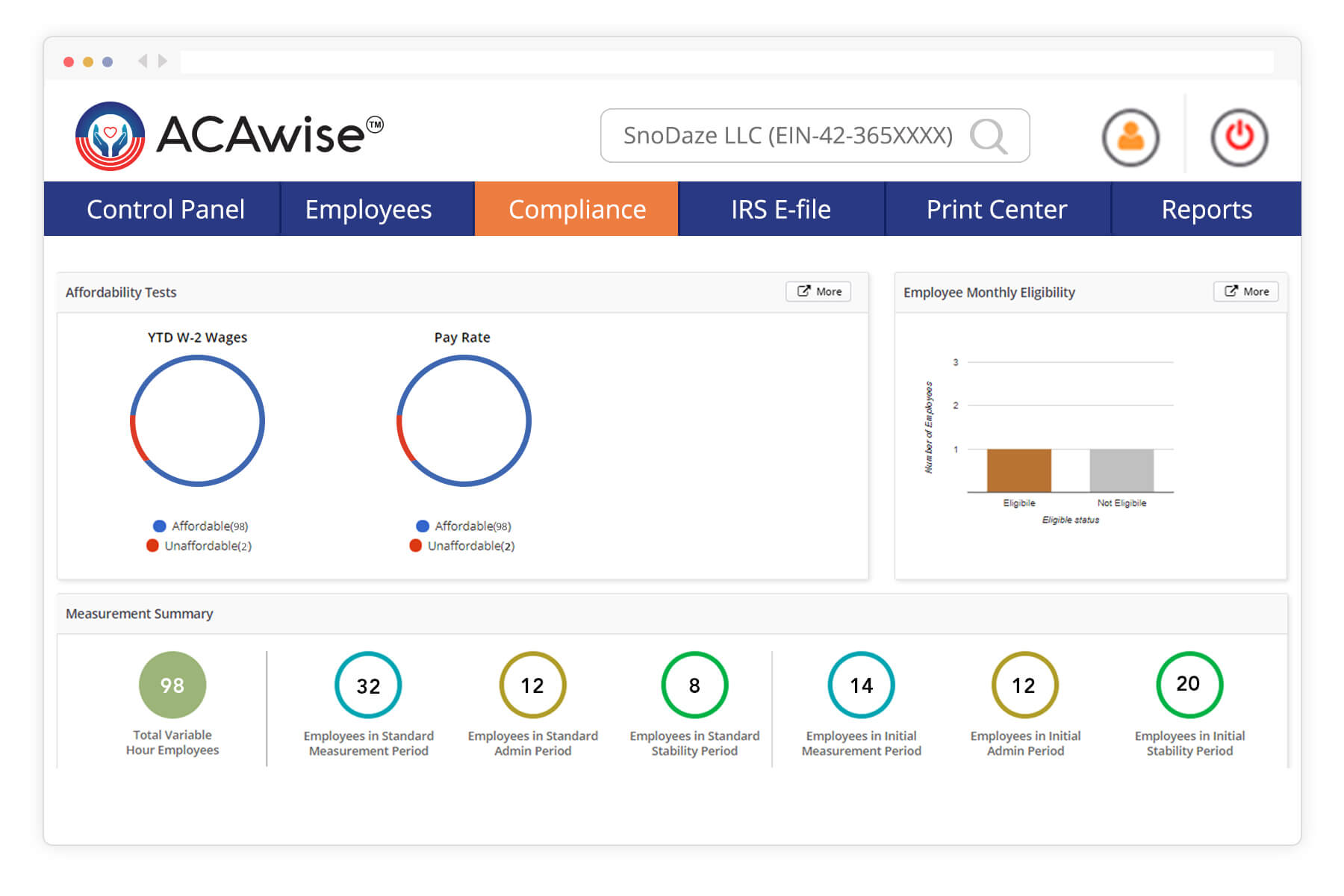 ACA Compliance Tracking and Reporting Software