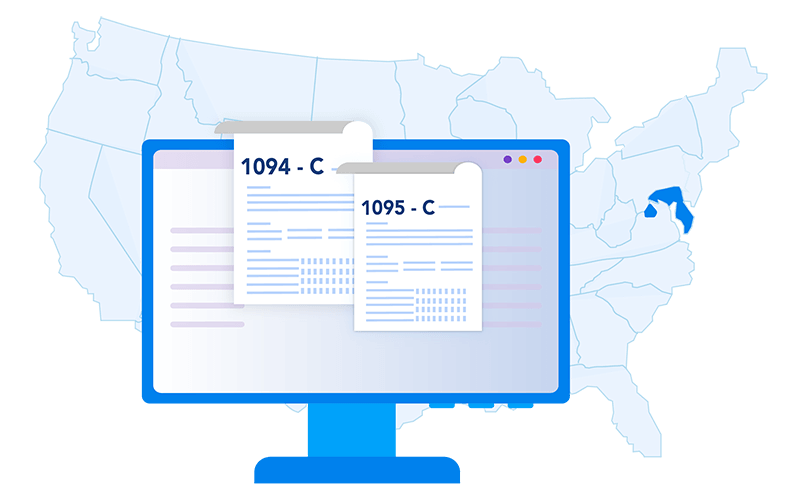 E-filing 1094/1095 Forms with the NJ & D.C. States