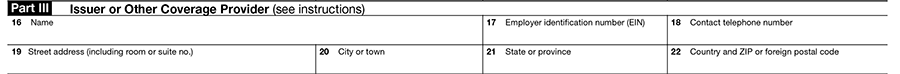 Part III of Form 1095-B