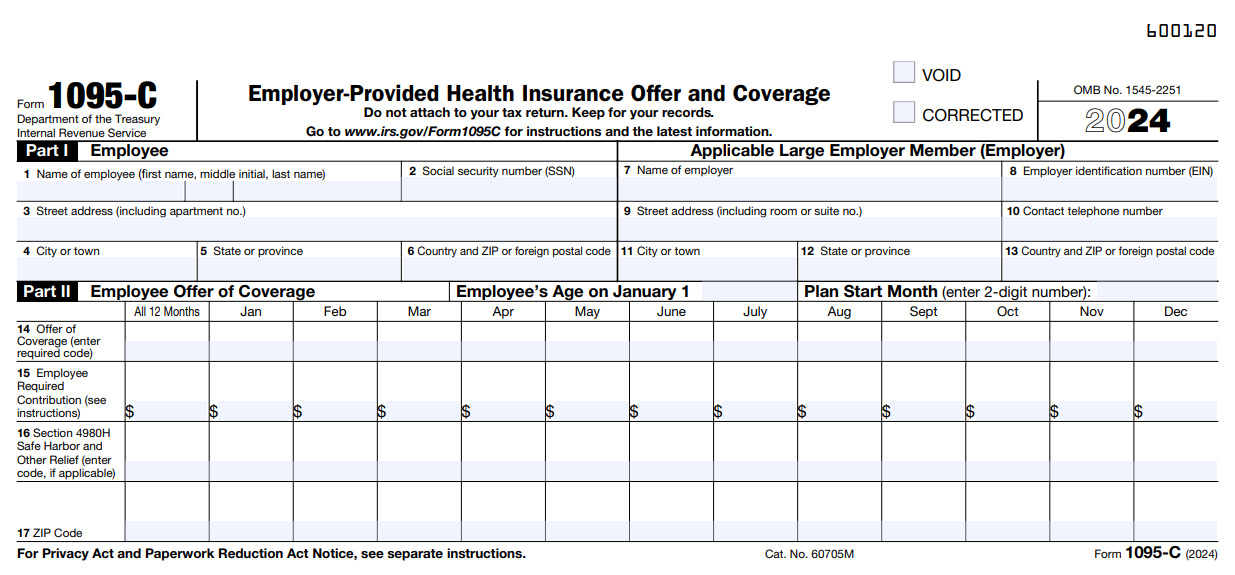 Reporting ACA Form 1095-C, Employer-Provided Health Insurance Offer and Coverage